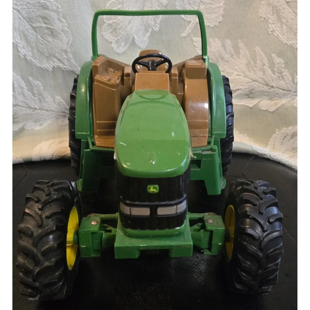 John Deere Ertl Toy Tractor Green Yellow Farm Vehicle Steerable Wheels